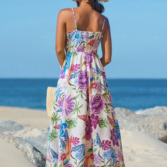 NWT Cupshe Floral Maxi Dress - Multicolor - Picture 7 of 7